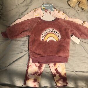 PEKKLE PLUSH TOP WITH BODYSUIT & PANTS / 6M / 4PC